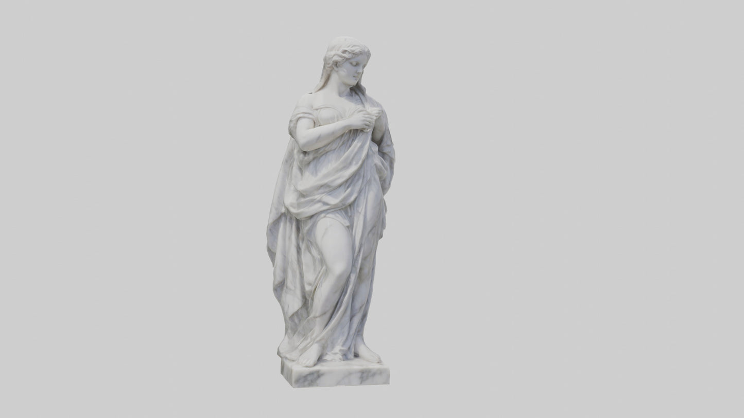 3D model Classical Marble Woman statue model VR / AR / low-poly