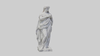 3D model Classical Marble Woman statue model VR / AR / low-poly