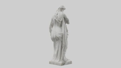 3D model Classical Marble Woman statue model VR / AR / low-poly