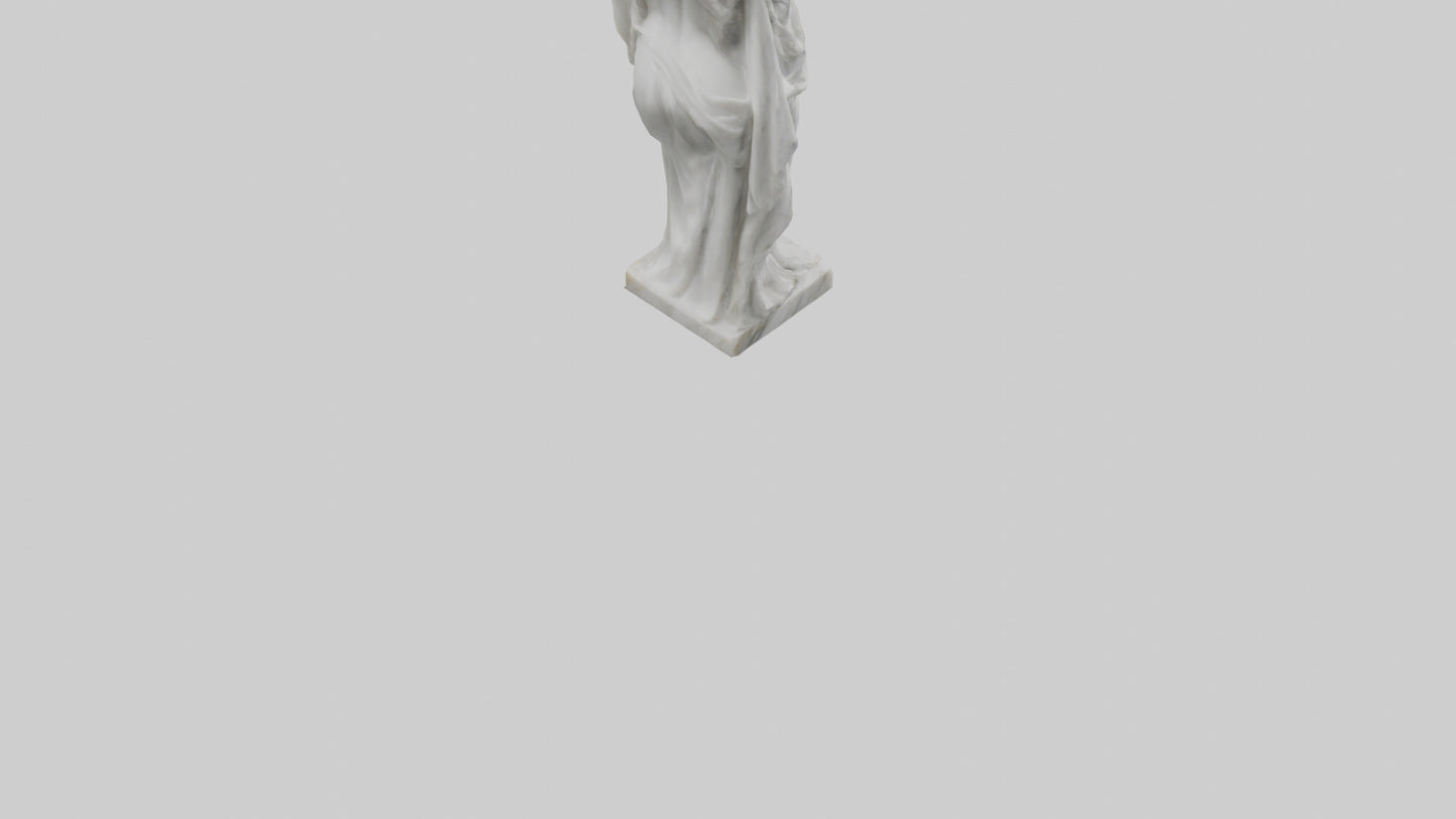3D model Classical Marble Woman statue model VR / AR / low-poly