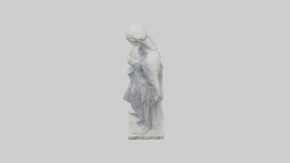 3D model Classical Marble Woman statue model VR / AR / low-poly