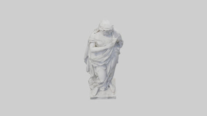 3D model Classical Marble Woman statue model VR / AR / low-poly