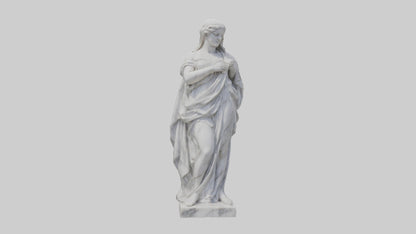 3D model Classical Marble Woman statue model VR / AR / low-poly