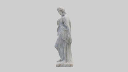 3D model Classical Marble Woman statue model VR / AR / low-poly
