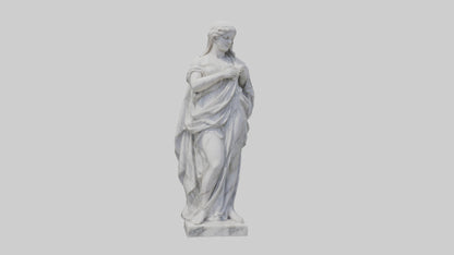 3D model Classical Marble Woman statue model VR / AR / low-poly