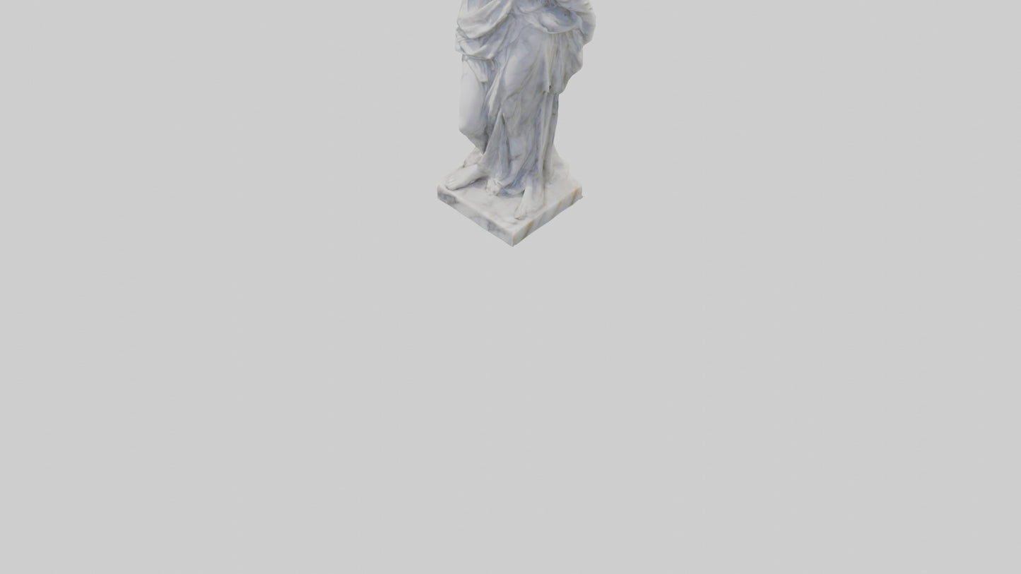 3D model Classical Marble Woman statue model VR / AR / low-poly