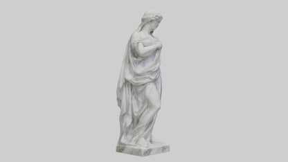 3D model Classical Marble Woman statue model VR / AR / low-poly