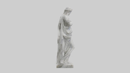 3D model Classical Marble Woman statue model VR / AR / low-poly