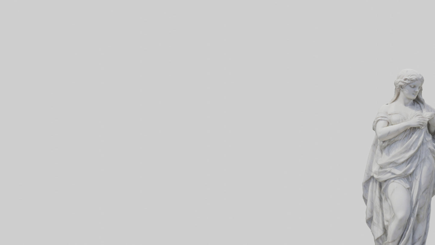 3D model Classical Marble Woman statue model VR / AR / low-poly