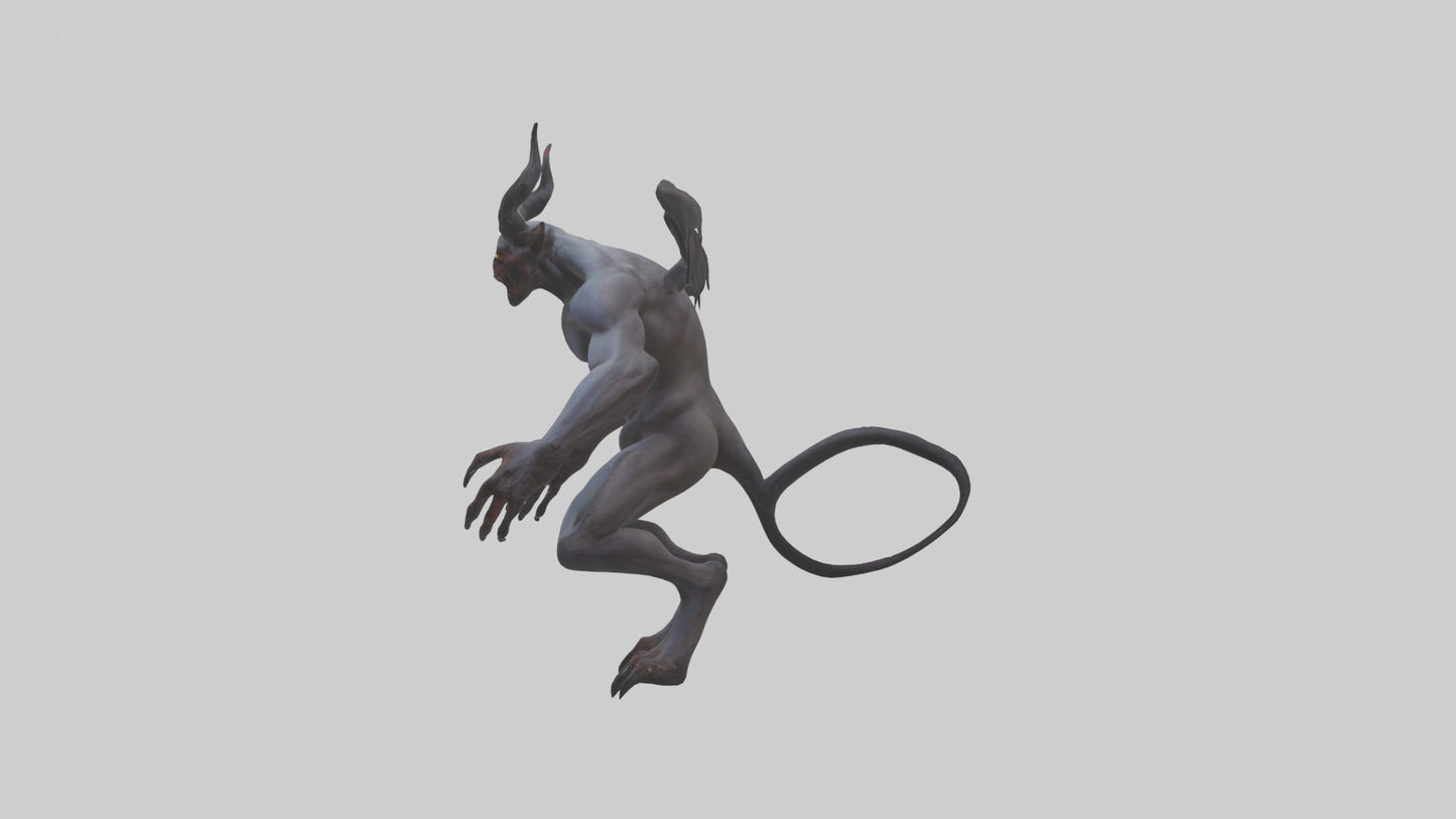 Clawed demon model 3D model