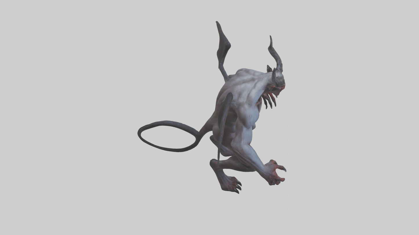 Clawed demon model 3D model