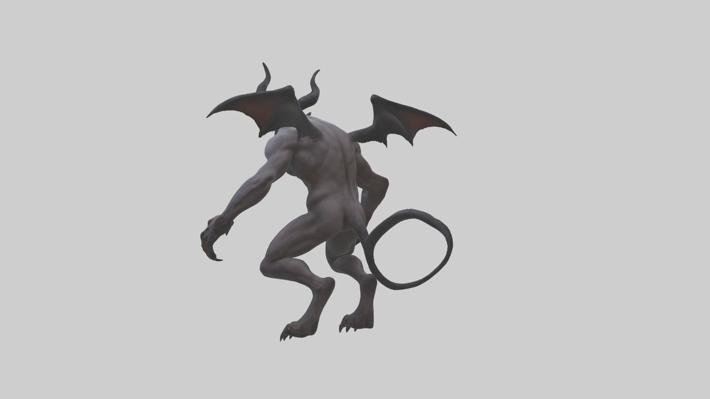 Clawed demon model 3D model