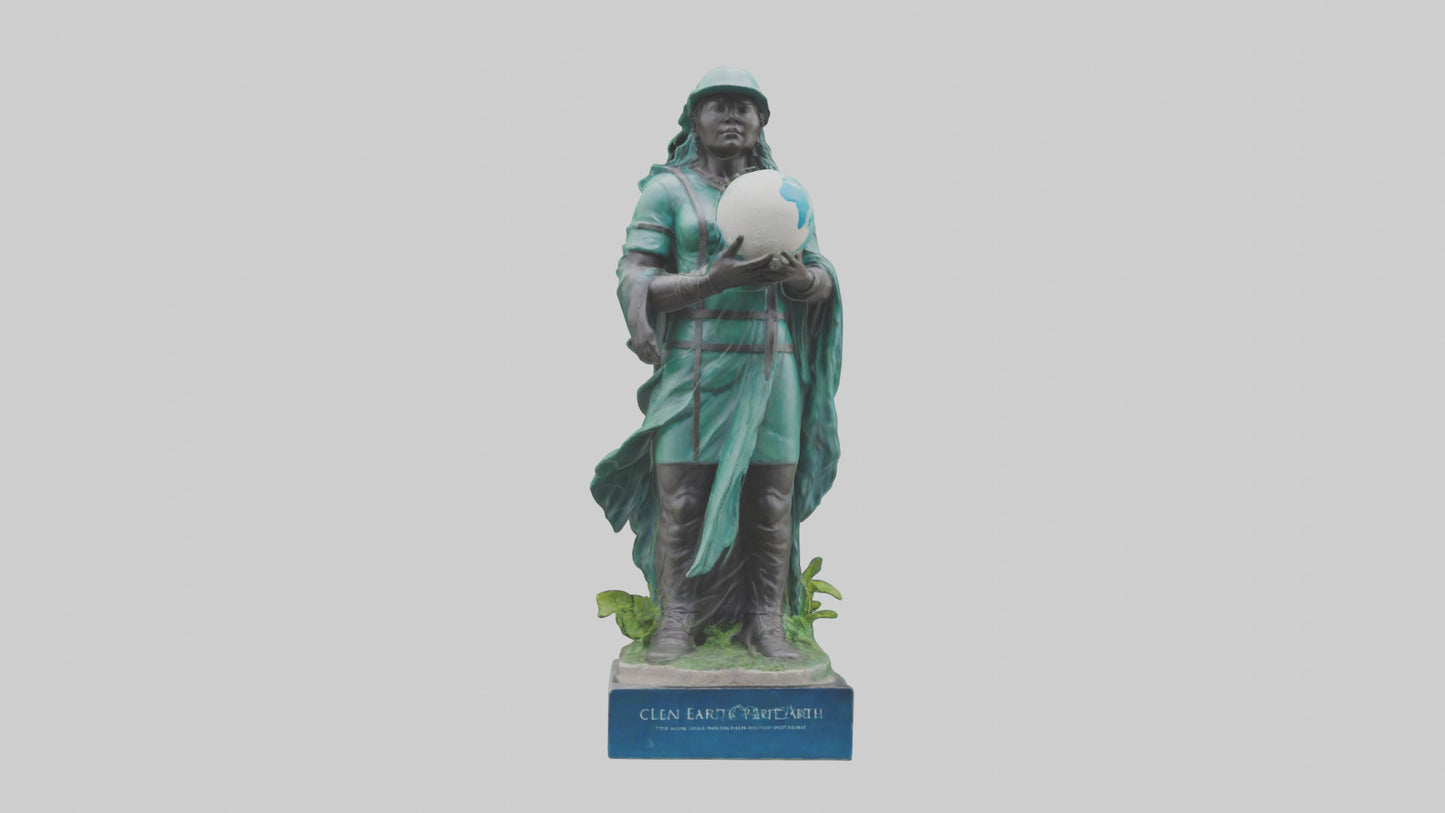 Clean Earth Protectors Statue model VR / AR / low-poly