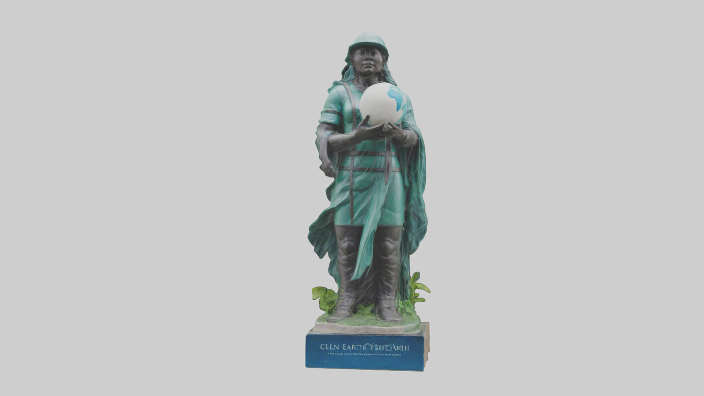 Clean Earth Protectors Statue model VR / AR / low-poly