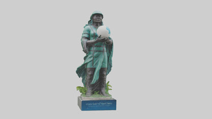 Clean Earth Protectors Statue model VR / AR / low-poly