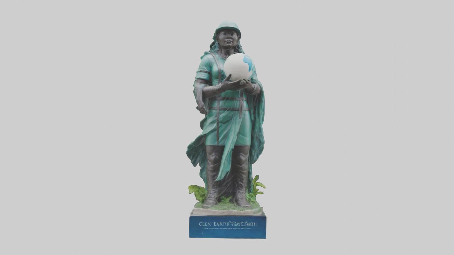 Clean Earth Protectors Statue model VR / AR / low-poly