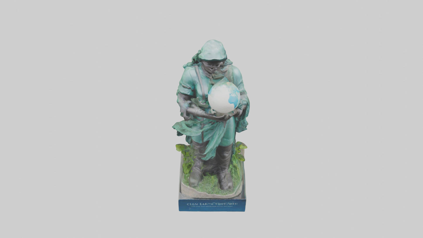 Clean Earth Protectors Statue model VR / AR / low-poly