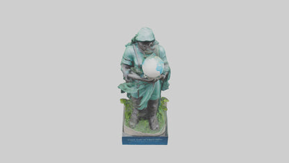 Clean Earth Protectors Statue model VR / AR / low-poly