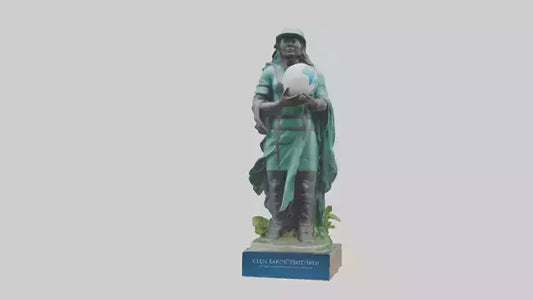 Clean Earth Protectors Statue model VR / AR / low-poly