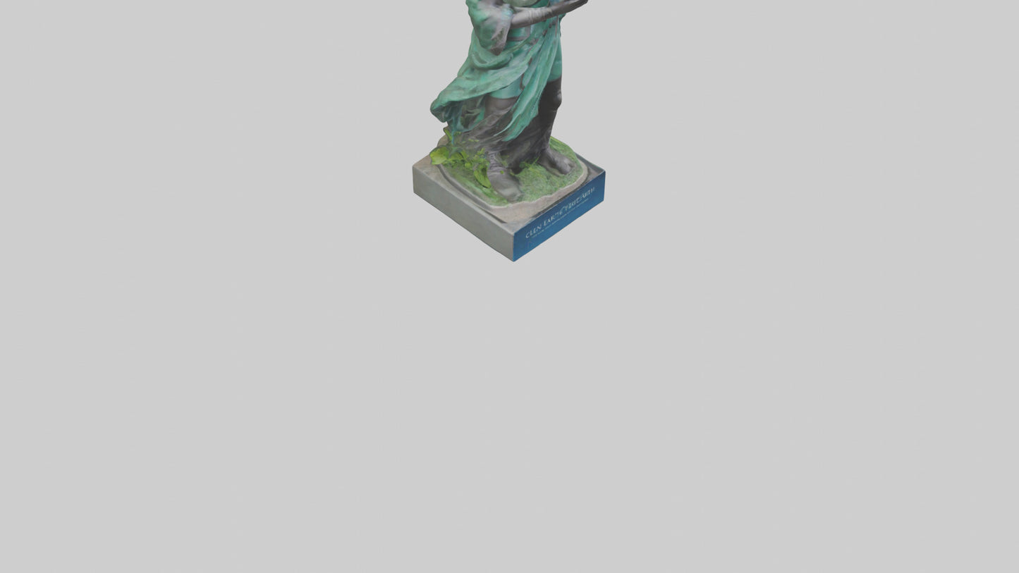 Clean Earth Protectors Statue model VR / AR / low-poly