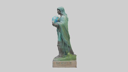 Clean Earth Protectors Statue model VR / AR / low-poly
