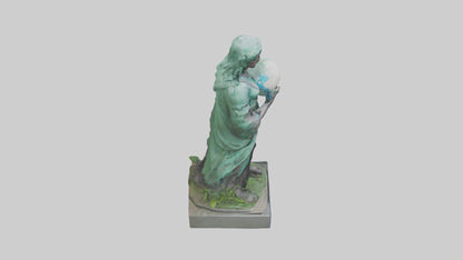 Clean Earth Protectors Statue model VR / AR / low-poly
