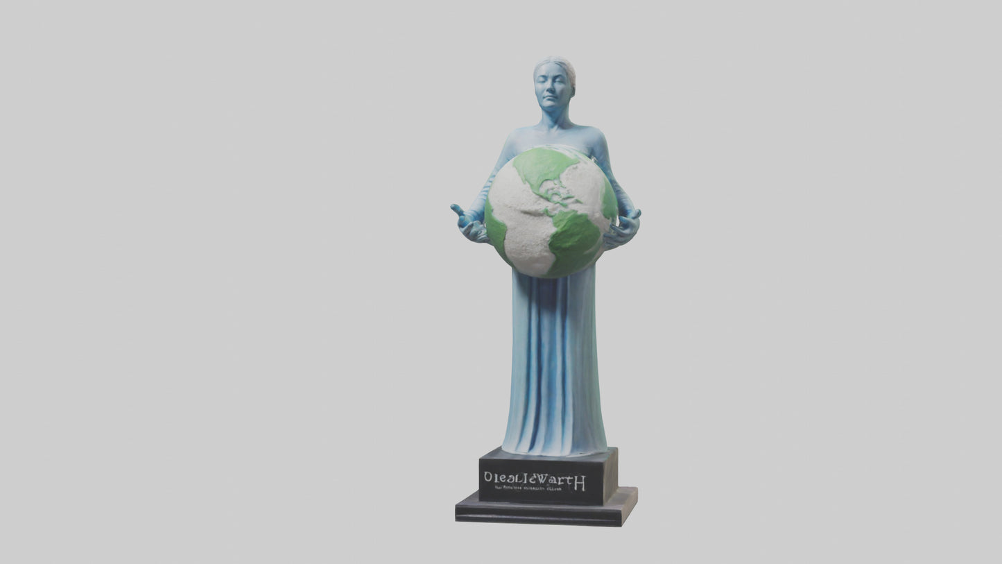 Clean Earth Statue model VR / AR / low-poly