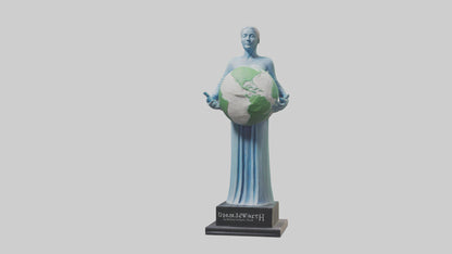 Clean Earth Statue model VR / AR / low-poly