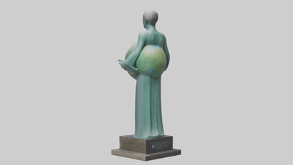 Clean Earth Statue model VR / AR / low-poly