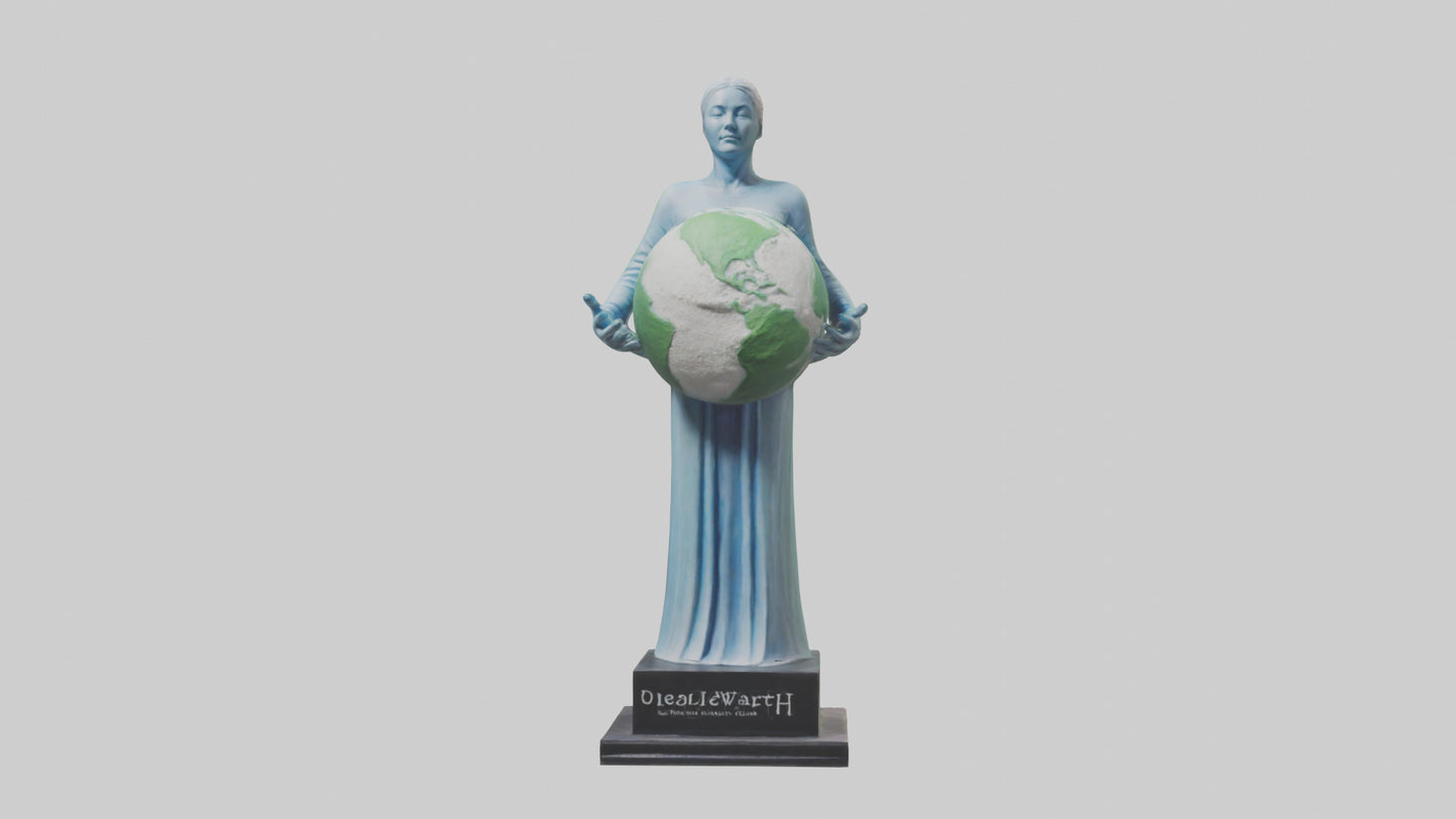 Clean Earth Statue model VR / AR / low-poly