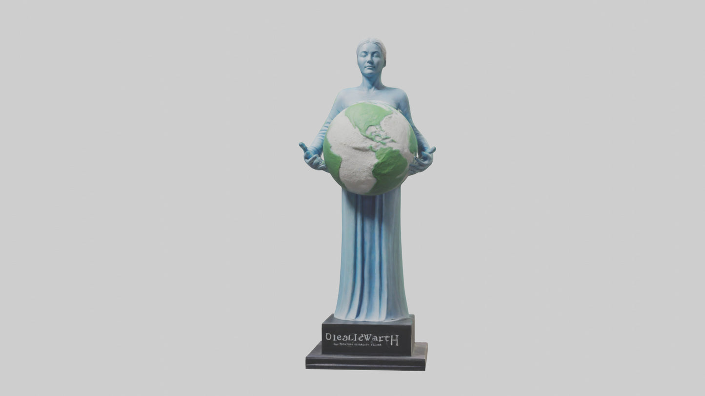 Clean Earth Statue model VR / AR / low-poly