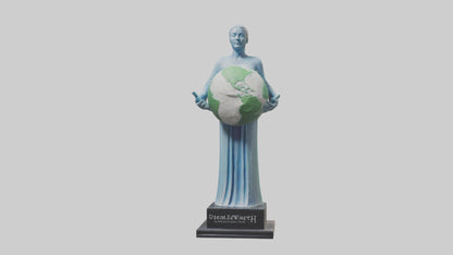 Clean Earth Statue model VR / AR / low-poly