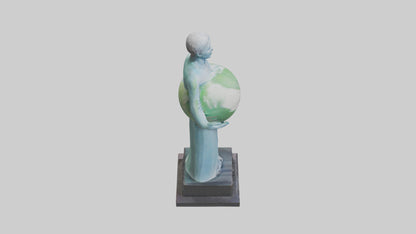 Clean Earth Statue model VR / AR / low-poly