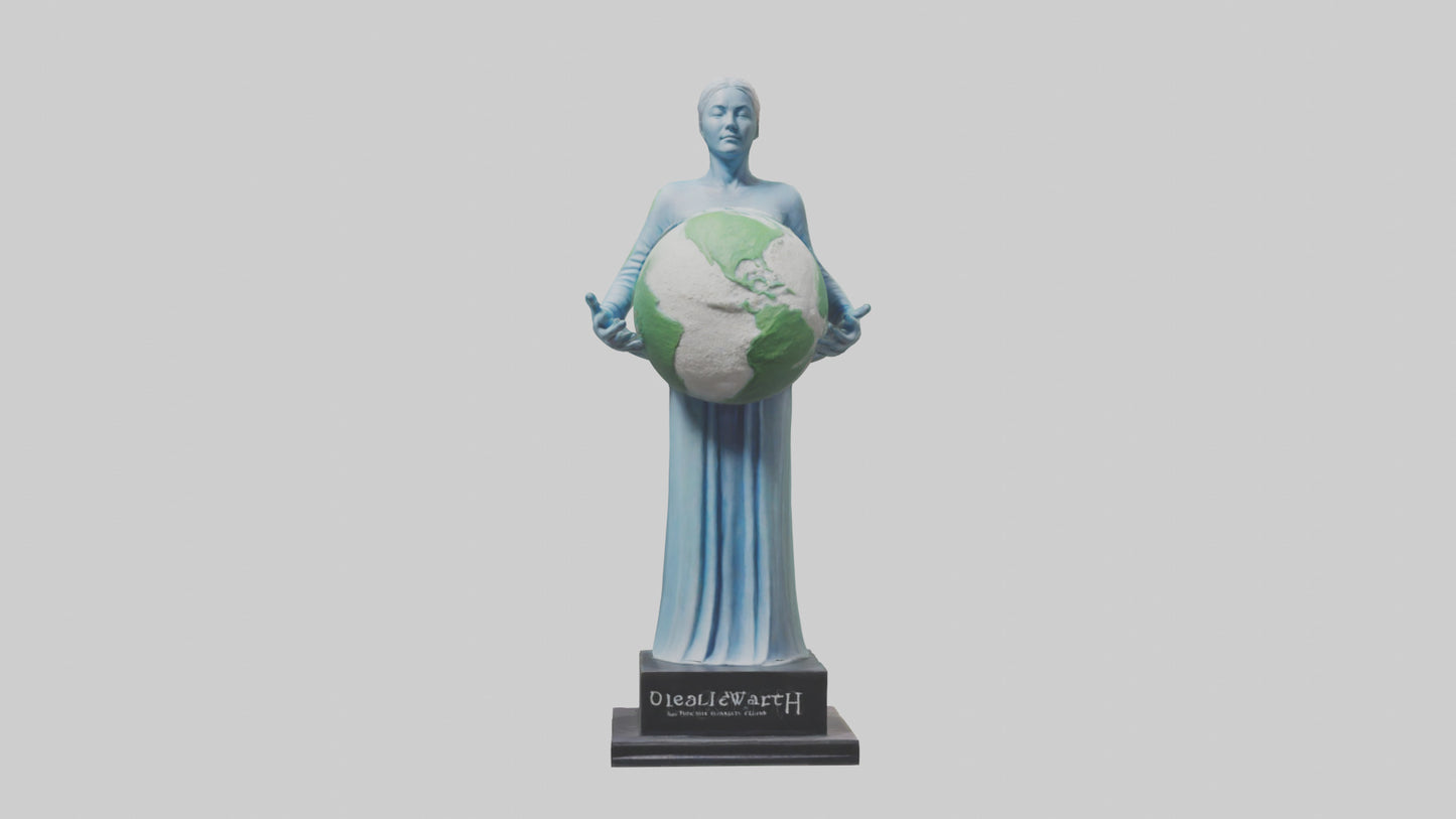 Clean Earth Statue model VR / AR / low-poly