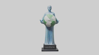 Clean Earth Statue model VR / AR / low-poly