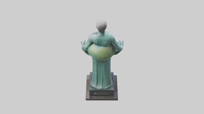 Clean Earth Statue model VR / AR / low-poly