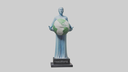 Clean Earth Statue model VR / AR / low-poly