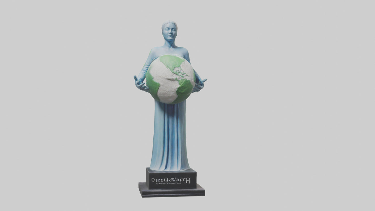 Clean Earth Statue model VR / AR / low-poly