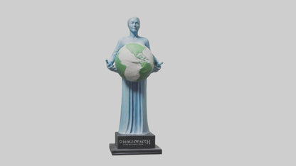 Clean Earth Statue model VR / AR / low-poly