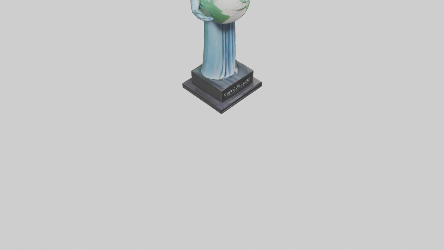 Clean Earth Statue model VR / AR / low-poly