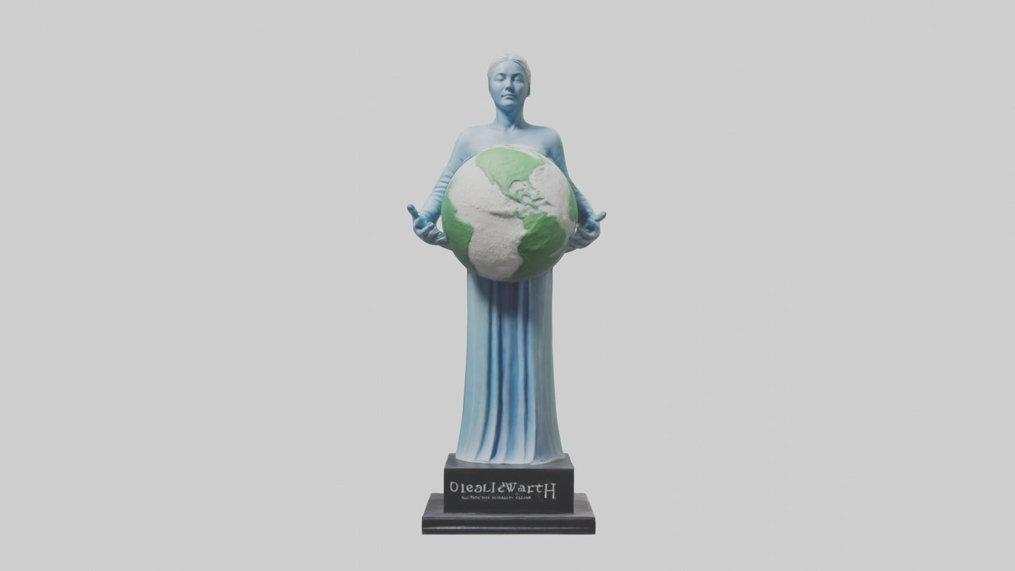 Clean Earth Statue model VR / AR / low-poly