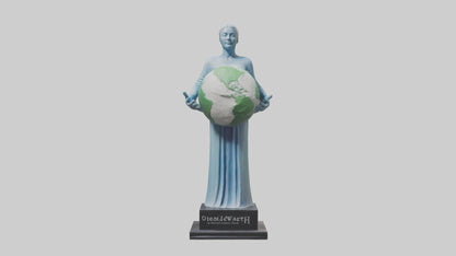 Clean Earth Statue model VR / AR / low-poly