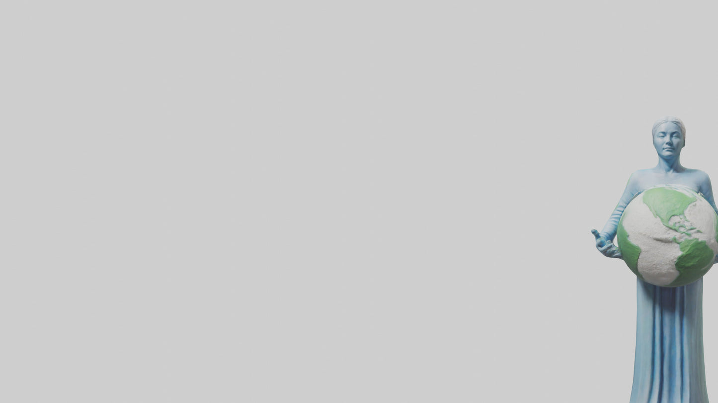 Clean Earth Statue model VR / AR / low-poly