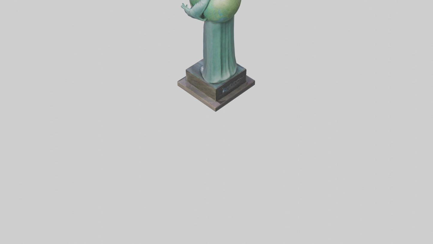 Clean Earth Statue model VR / AR / low-poly