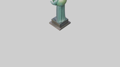 Clean Earth Statue model VR / AR / low-poly