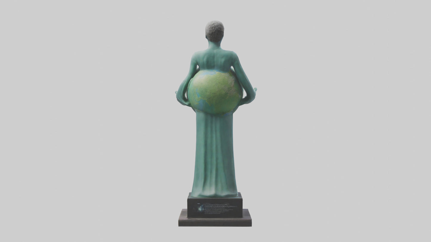 Clean Earth Statue model VR / AR / low-poly