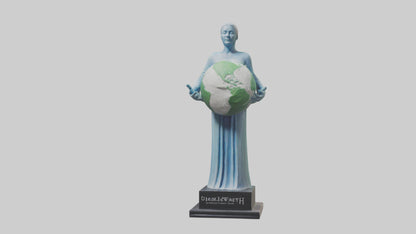 Clean Earth Statue model VR / AR / low-poly