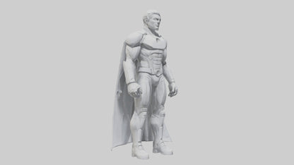 Clean Future Hero Statue model VR / AR / low-poly