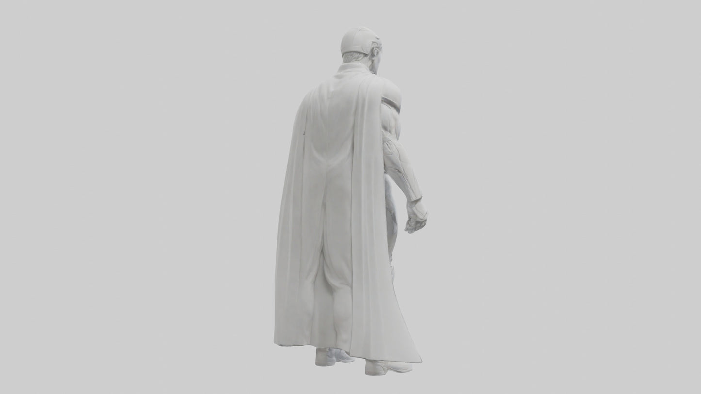 Clean Future Hero Statue model VR / AR / low-poly