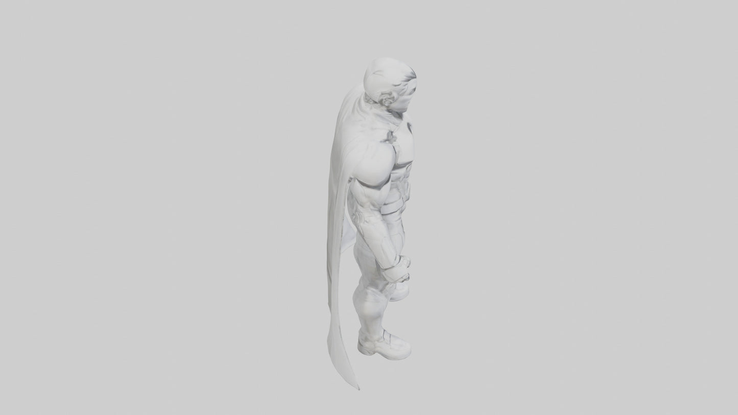 Clean Future Hero Statue model VR / AR / low-poly